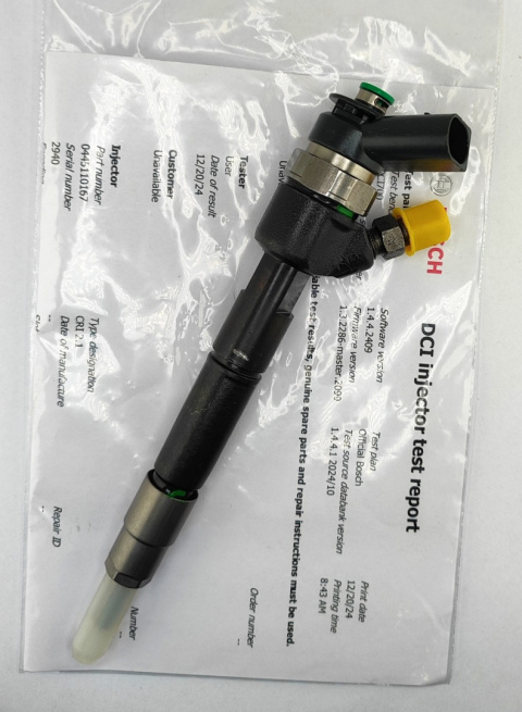 Wtryskiwacz CR 0445110167 BOSCH MERCEDES Wtryskiwacz CR 0445110167 BOSCH MERCEDES